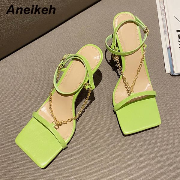 aneikeh summer peep toe high heel shoe women's sandals 2021new fashion pu open metal decoration ankle strap classics sweet party c0129, Black
aneikeh summer peep toe high heel shoe women's sandals 2021new fashion pu open metal decoration ankle strap classics sweet party c0129, Black