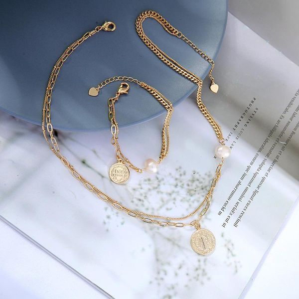 double-layer necklace female ins simple hundred sweater clavicle chain design couple pearl bracelet jewelry woman 2021 trendy, Silver
double-layer necklace female ins simple hundred sweater clavicle chain design couple pearl bracelet jewelry woman 2021 trendy, Silver