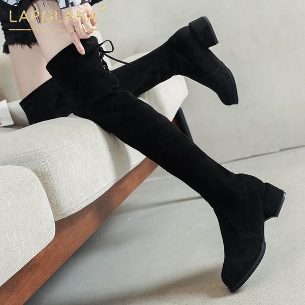 lapolaka fashion 2021 leisure comfortable shoes ladies boots chunky heels lace-up elegant dropship thigh high boot woman shoes, Black
lapolaka fashion 2021 leisure comfortable shoes ladies boots chunky heels lace-up elegant dropship thigh high boot woman shoes, Black