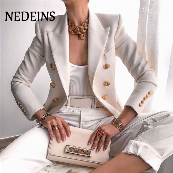 nedeins winter women blazer double breasted blazer coat fashion slim long sleeve elegant suit jacket office women blazer 201201, White;black
nedeins winter women blazer double breasted blazer coat fashion slim long sleeve elegant suit jacket office women blazer 201201, White;black