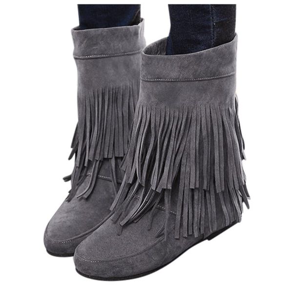 women snow boots fringed boots women fashion increased flat bottom wedges short suede zapatos de mujer feminina 30, Black
women snow boots fringed boots women fashion increased flat bottom wedges short suede zapatos de mujer feminina 30, Black