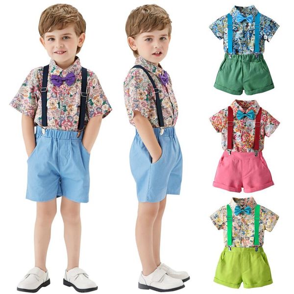 2 pieces baby boy summer clothes sets toddler baby boys gentleman bow tie floral t-shirt +suspender shorts outfits, White
2 pieces baby boy summer clothes sets toddler baby boys gentleman bow tie floral t-shirt +suspender shorts outfits, White