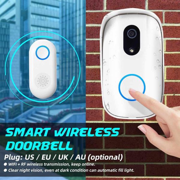 doorbells smart video doorbell hd door camera intercom wireless night vision wifi bell visual anti-theft alarm home security monitor
doorbells smart video doorbell hd door camera intercom wireless night vision wifi bell visual anti-theft alarm home security monitor