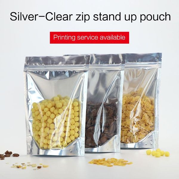 stand up pouch with zipper metallic aluminum bag resealable packaging bags for candy nuts sancks cookies
stand up pouch with zipper metallic aluminum bag resealable packaging bags for candy nuts sancks cookies