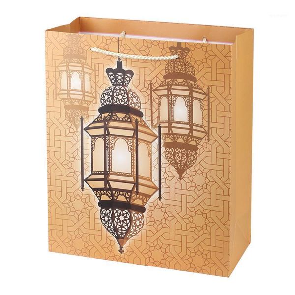 gift wrap 10pcs/lot eid mubarak paper bag ramadan golden glitter wedding baby birthday party decoration1