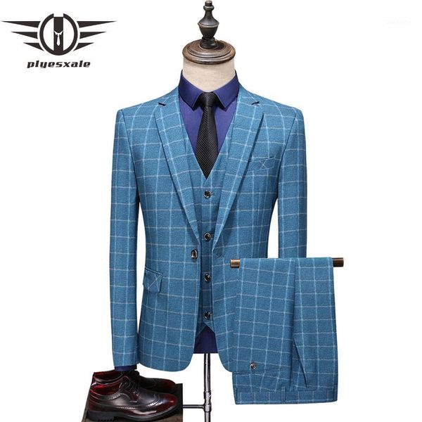 plyesxale blue plaid suit for men 2020 new spring autumn formal wedding suits men costume mariage homme check male suit q8671, White;black
plyesxale blue plaid suit for men 2020 new spring autumn formal wedding suits men costume mariage homme check male suit q8671, White;black