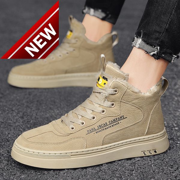 men's 2021 new winter plush warm cotton outdoor sports leisure board labor protection trend shoes, Black
men's 2021 new winter plush warm cotton outdoor sports leisure board labor protection trend shoes, Black