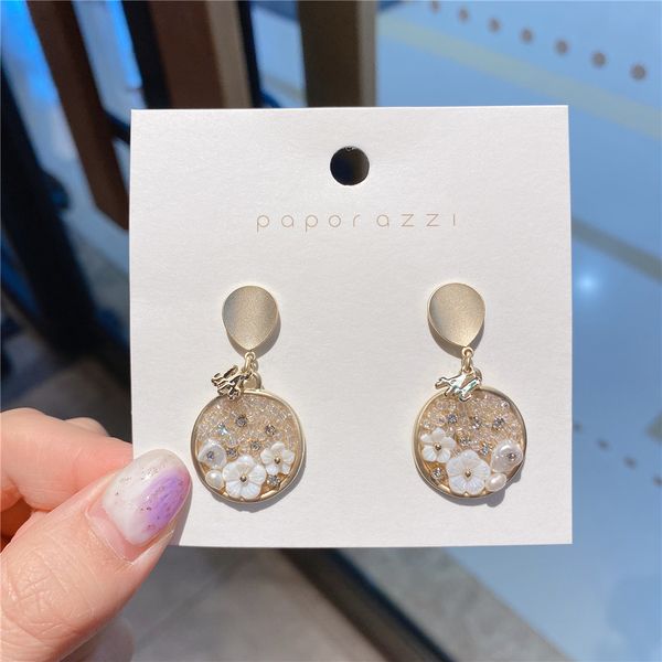 temperament style natural crystal earrings korean version of s925 broken needle gold-plated round earrings temperament earrings, Silver
temperament style natural crystal earrings korean version of s925 broken needle gold-plated round earrings temperament earrings, Silver