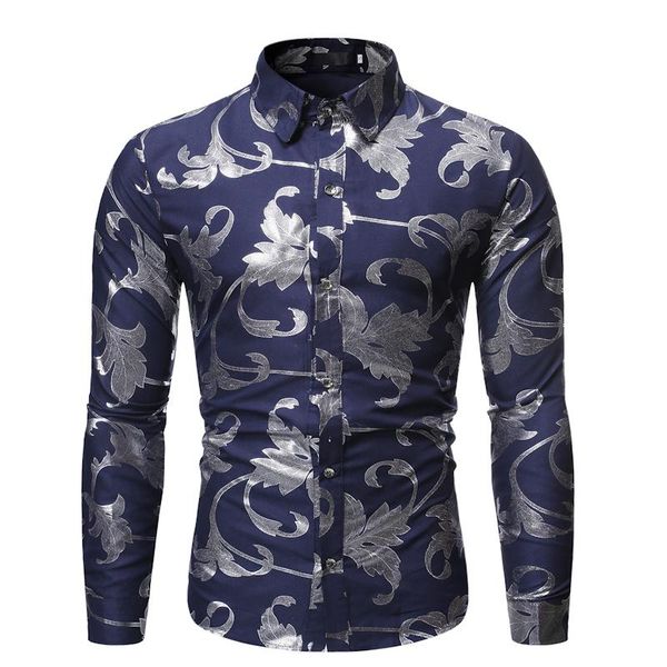 2020 new men's autumn shirt print fashion versatile bronzing casual lapel men's long sleeve shirt, White;black
2020 new men's autumn shirt print fashion versatile bronzing casual lapel men's long sleeve shirt, White;black