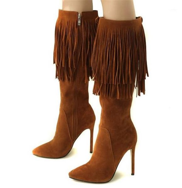 boots pxelena vogue knee high tassel women pointed toe flock stiletto heels fringe long ladies party dress shoes1, Black
boots pxelena vogue knee high tassel women pointed toe flock stiletto heels fringe long ladies party dress shoes1, Black