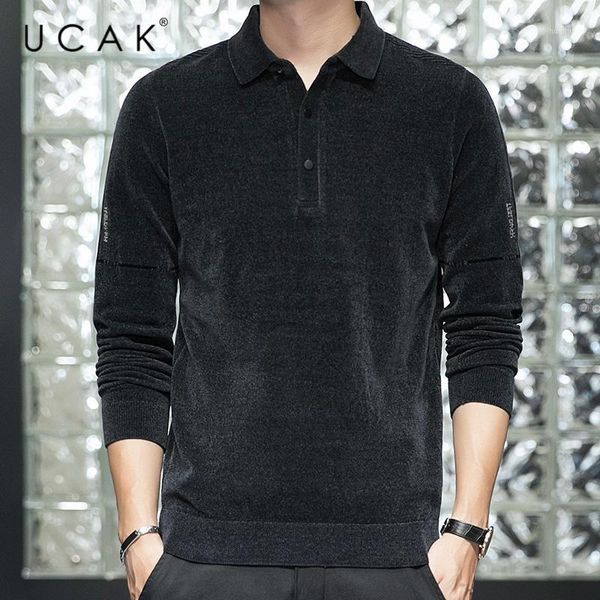 ucak brand men's turn-down collar solid color chenille sweater clothing autumn new streetwear long sleeve pullover homme u10161, White;black
ucak brand men's turn-down collar solid color chenille sweater clothing autumn new streetwear long sleeve pullover homme u10161, White;black