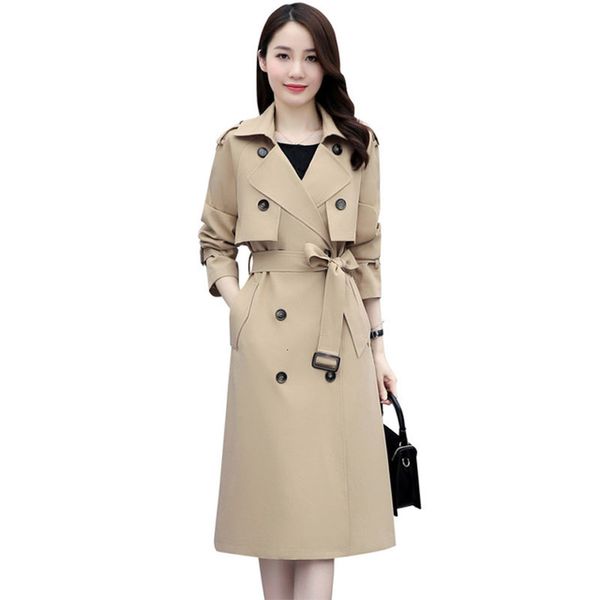 2021 new spring autumn style female elegant double breasted classic long trench chic mujer traf coat hzqp, Black;brown
2021 new spring autumn style female elegant double breasted classic long trench chic mujer traf coat hzqp, Black;brown