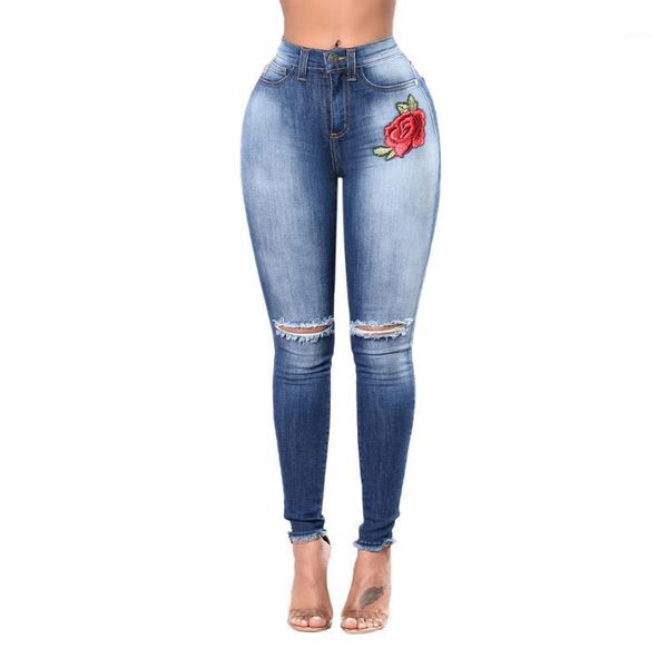 2020 fashion hole-breaking embroidery high-elasticity jeans pencil stretch denim pants trousers female street small-feet jean #61, Blue
2020 fashion hole-breaking embroidery high-elasticity jeans pencil stretch denim pants trousers female street small-feet jean #61, Blue
