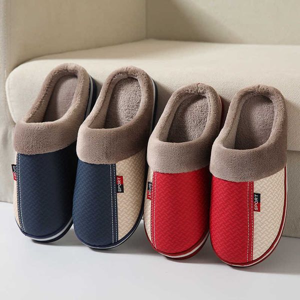 winter couple men's and women's pu leather waterproof home indoor thickened warm cotton slippers, Black
winter couple men's and women's pu leather waterproof home indoor thickened warm cotton slippers, Black