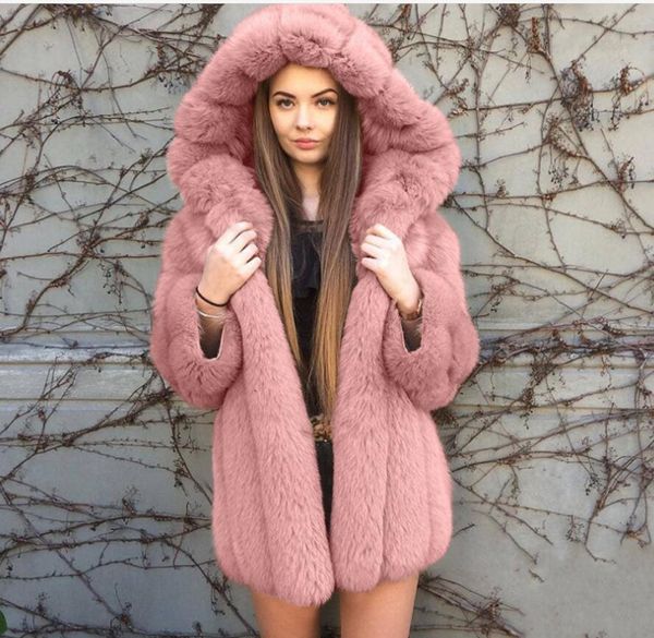 s-4xl european and american imitation fox fur imitation fur coat women's hooded stitching mid-length coat, Black
s-4xl european and american imitation fox fur imitation fur coat women's hooded stitching mid-length coat, Black