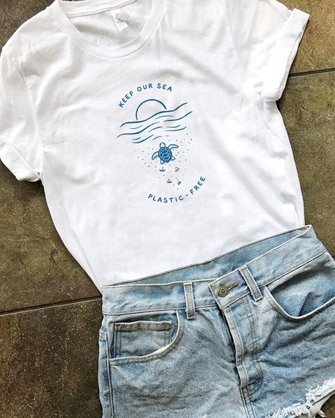 keep our sea plastic t-shirt stylish casual fashion tumble tee sunset ocean graphic turtle grunge camisetas, White
keep our sea plastic t-shirt stylish casual fashion tumble tee sunset ocean graphic turtle grunge camisetas, White