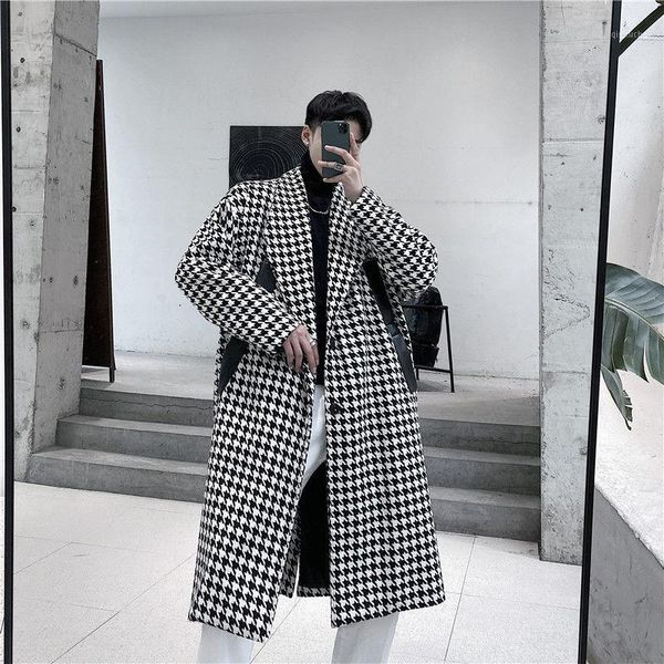 2020 korean style men's thickened wool lattice long woolen blends snow jackets coats cashmere trench cotton-padded clothes1, Black
2020 korean style men's thickened wool lattice long woolen blends snow jackets coats cashmere trench cotton-padded clothes1, Black