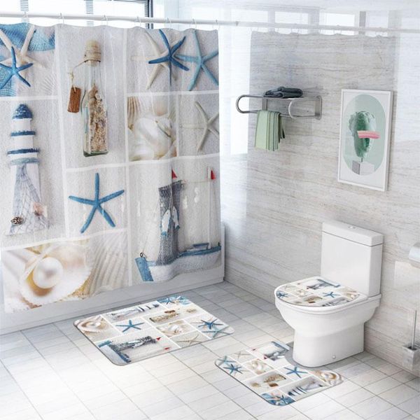 shower curtains bathroom non-slip waterproof starfish sea carpet toilet cover mat washable curtain set
shower curtains bathroom non-slip waterproof starfish sea carpet toilet cover mat washable curtain set