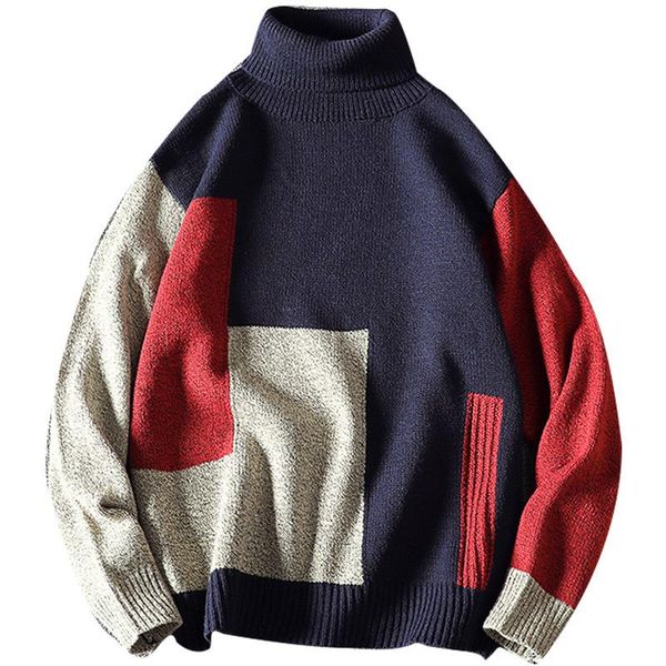 men's sweaters mens winter turtleneck cotton pullover warm patchwork soft long sleeve clothing knitted casual male plus size, White;black
men's sweaters mens winter turtleneck cotton pullover warm patchwork soft long sleeve clothing knitted casual male plus size, White;black