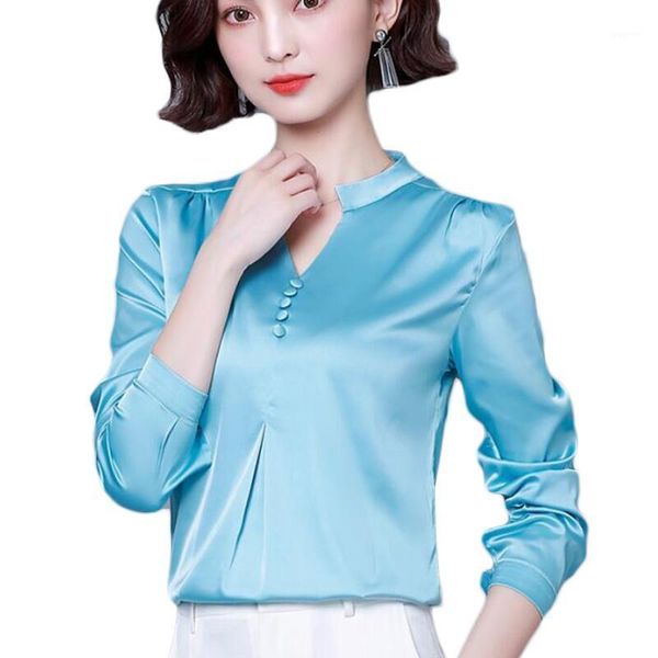 long sleeve v-neck women blouses fashion office work silk blouse women shirts korean plus size shirt camisas mujer1, White
long sleeve v-neck women blouses fashion office work silk blouse women shirts korean plus size shirt camisas mujer1, White