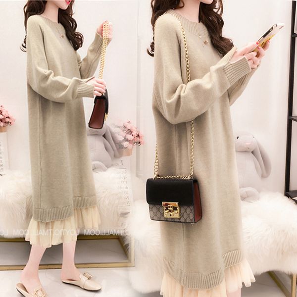 pregnant women autumn and suit 2020 new fashion mother winter thickened sweater medium length dress 
pregnant women autumn and suit 2020 new fashion mother winter thickened sweater medium length dress