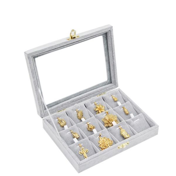jewelry pouches, bags velvet 12 grids necklace pendant box display earring pendants holder case portable storage organizer, Pink;blue
jewelry pouches, bags velvet 12 grids necklace pendant box display earring pendants holder case portable storage organizer, Pink;blue