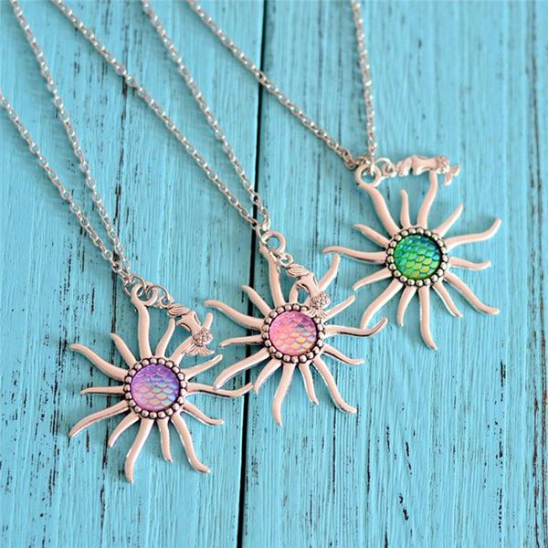 chains pinksee colorful fish scale crystal sun mermaid pendant necklace special gifts trendy fashion jewelry wholesale, Silver
chains pinksee colorful fish scale crystal sun mermaid pendant necklace special gifts trendy fashion jewelry wholesale, Silver