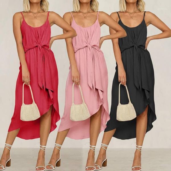 plus size summer sundress celmia women straps backless shirt midi dress casual high waist knot ruffle robe irregular robe 71, Black;gray
plus size summer sundress celmia women straps backless shirt midi dress casual high waist knot ruffle robe irregular robe 71, Black;gray