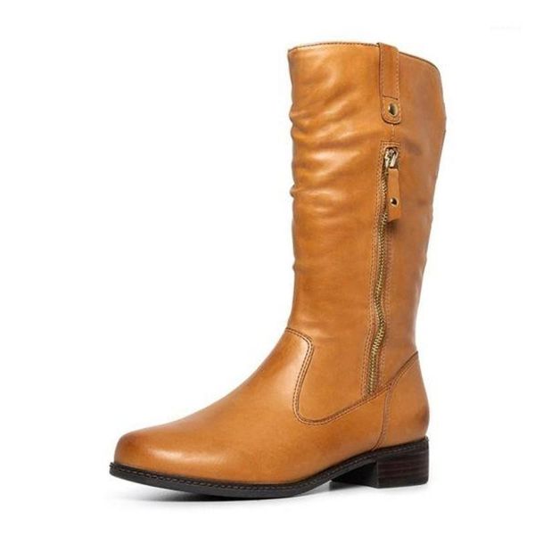women pleated mid calf boot 2021 woman leather low heel autumn winter ladies footwear women's zip female shoe1, Black
women pleated mid calf boot 2021 woman leather low heel autumn winter ladies footwear women's zip female shoe1, Black