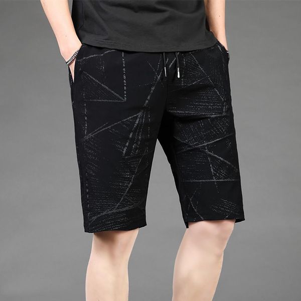 men casual heatproof anti-static quick dry drawstring beach fifth men's shorts, White;black
men casual heatproof anti-static quick dry drawstring beach fifth men's shorts, White;black