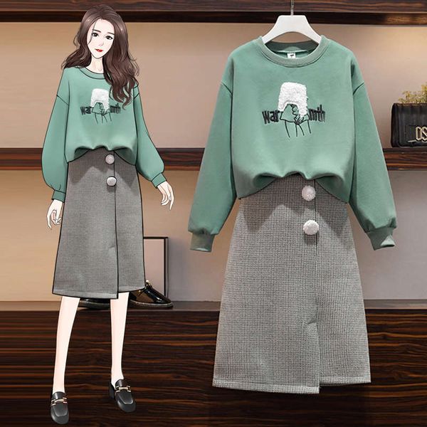 large size women's clothing autumn / winter 2020 new style age reduction sweater suit, Black
large size women's clothing autumn / winter 2020 new style age reduction sweater suit, Black