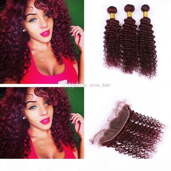 popular color wine red 99j human hair 3 bundles with lace frontal burgundy deep wave curly hair with ear to ear frontal 13x4, Black;brown
popular color wine red 99j human hair 3 bundles with lace frontal burgundy deep wave curly hair with ear to ear frontal 13x4, Black;brown