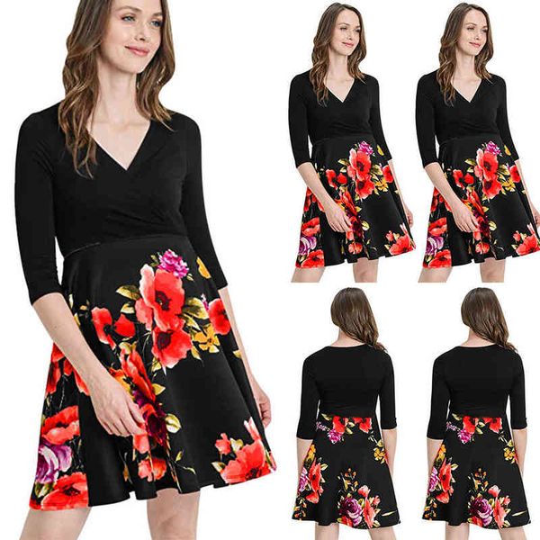 european and american summer new printed v-neck pregnant women's dress quick sale popular lactation large swing skirt aa g220309, White
european and american summer new printed v-neck pregnant women's dress quick sale popular lactation large swing skirt aa g220309, White