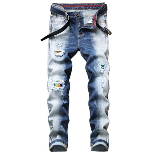 man patch hole jeans fashion trend street mid waist straight denim pants designer male autumn new zipper elasticity casual jeans, Blue
man patch hole jeans fashion trend street mid waist straight denim pants designer male autumn new zipper elasticity casual jeans, Blue