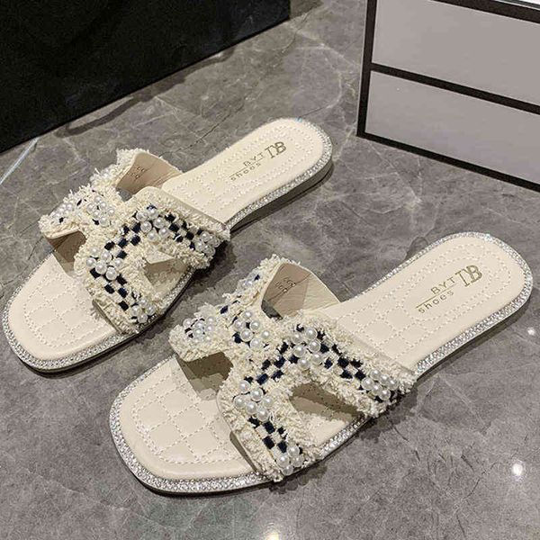slippers fashion pearl style women slippers flat bottom non slip outdoor beach woman sandals soft comfortable slider summer female shoes 220, Black
slippers fashion pearl style women slippers flat bottom non slip outdoor beach woman sandals soft comfortable slider summer female shoes 220, Black