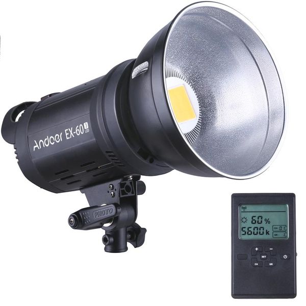andoer ex60iii studio pgraphy led flash light strobe light 60w 5600k cri95 dimmable brightness 16 channels bowens mount
andoer ex60iii studio pgraphy led flash light strobe light 60w 5600k cri95 dimmable brightness 16 channels bowens mount