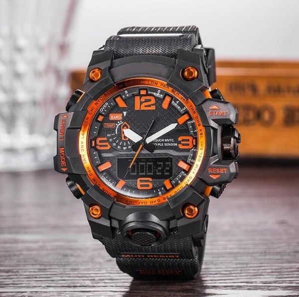 led digital watches g men sports 30m professional waterproof shock watch military rubber quartz mens fashion watch 50mm, Slivery;brown
led digital watches g men sports 30m professional waterproof shock watch military rubber quartz mens fashion watch 50mm, Slivery;brown