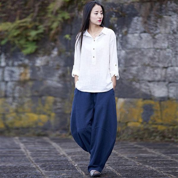 johnature 2021 autumn summer new women pants cotton linen full length chinese stlye solid soft loose wide leg pants, Black;white
johnature 2021 autumn summer new women pants cotton linen full length chinese stlye solid soft loose wide leg pants, Black;white