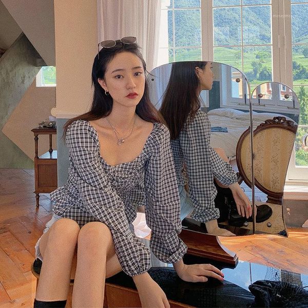 women's blouses & shirts womens and plaid square collar puff sleeve long ruffled short harajuku 2021 vintage clothes1, White
women's blouses & shirts womens and plaid square collar puff sleeve long ruffled short harajuku 2021 vintage clothes1, White