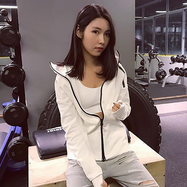zipper hooded fitness clothes women autumn keep warm outdoor running sportswear quick dry slim gym clothing sport coat, White;red
zipper hooded fitness clothes women autumn keep warm outdoor running sportswear quick dry slim gym clothing sport coat, White;red