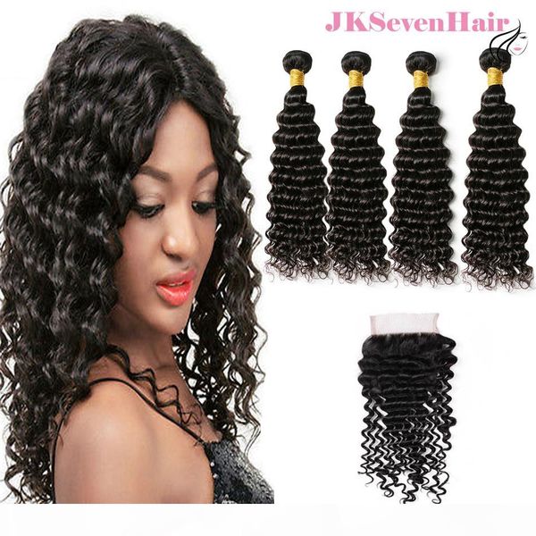 10a grade brazilian virgin deep wave hair bundles 4pcs with 4x4inch lace closure peruvian malaysian indian hair wefts with closure, Black
10a grade brazilian virgin deep wave hair bundles 4pcs with 4x4inch lace closure peruvian malaysian indian hair wefts with closure, Black