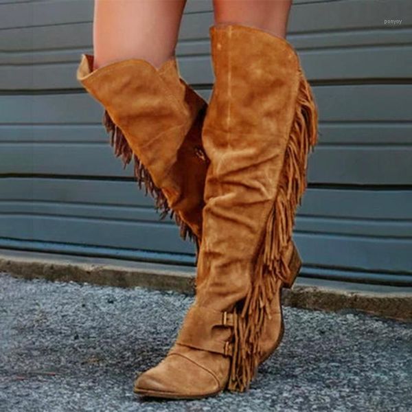 fashion chinese nation style flock leather women fringe flat heels long boots woman tassel knee high boots zapatos mujer 36-431, Black
fashion chinese nation style flock leather women fringe flat heels long boots woman tassel knee high boots zapatos mujer 36-431, Black