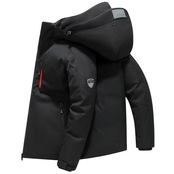 Men's short down fashion trend brand zipper et new coat thickened hooded handsome busins, Black
Men's short down fashion trend brand zipper et new coat thickened hooded handsome busins, Black
