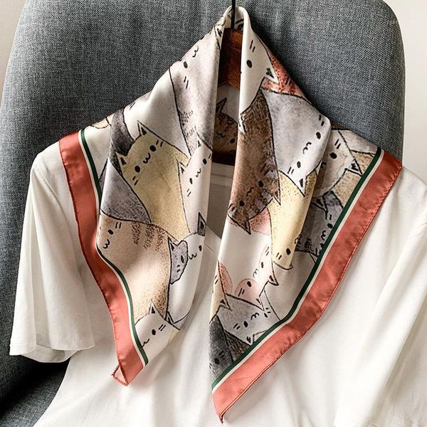 scarves luxury kerchief silk hair scarf for women fashion print bandana head satin scarfs 53*53cm small headband neck ladies1, Blue;gray
scarves luxury kerchief silk hair scarf for women fashion print bandana head satin scarfs 53*53cm small headband neck ladies1, Blue;gray