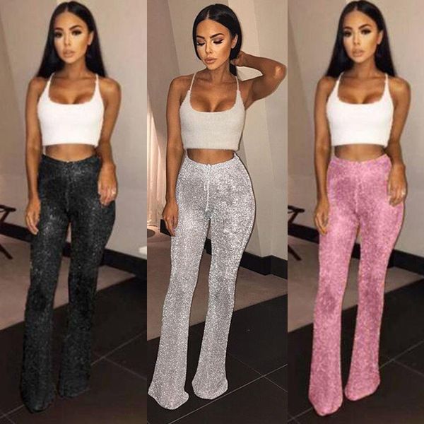 women shiny flare pant glitter sequins disco trousers drawstring club party evening slim fit pants new, Black;white
women shiny flare pant glitter sequins disco trousers drawstring club party evening slim fit pants new, Black;white