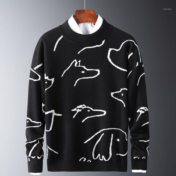 mens autumn casual sweaters fit knitted trendy slim sweaters cotton long sleeve round collar male warm pullovers graffiti style1, White;black
mens autumn casual sweaters fit knitted trendy slim sweaters cotton long sleeve round collar male warm pullovers graffiti style1, White;black