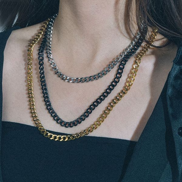 1pc 3/5/7mm stainless steel link curb chain for men women necklace silver color plating hipop daily accessories 40/50/60cm long
1pc 3/5/7mm stainless steel link curb chain for men women necklace silver color plating hipop daily accessories 40/50/60cm long