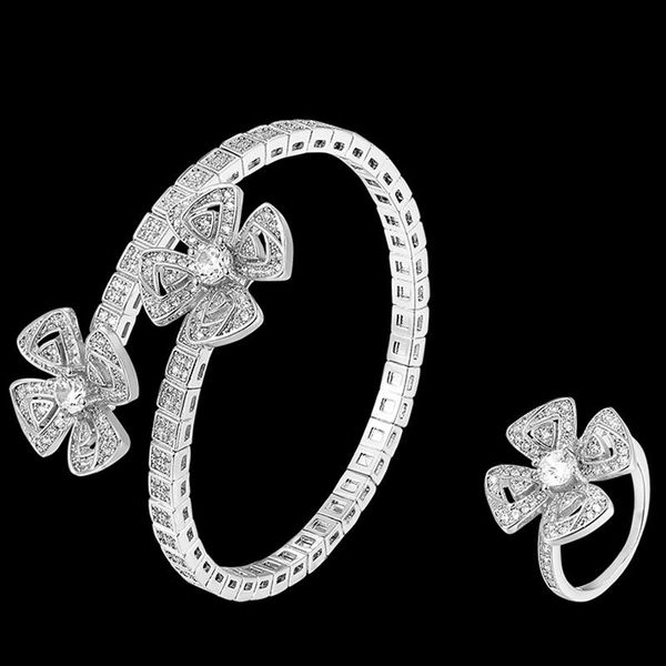 zlxgirl bridal jewelry cubic zircon adjustable flower shape bangle with ring jewelry sets fine women wedding bracelet ring sets, Silver
zlxgirl bridal jewelry cubic zircon adjustable flower shape bangle with ring jewelry sets fine women wedding bracelet ring sets, Silver