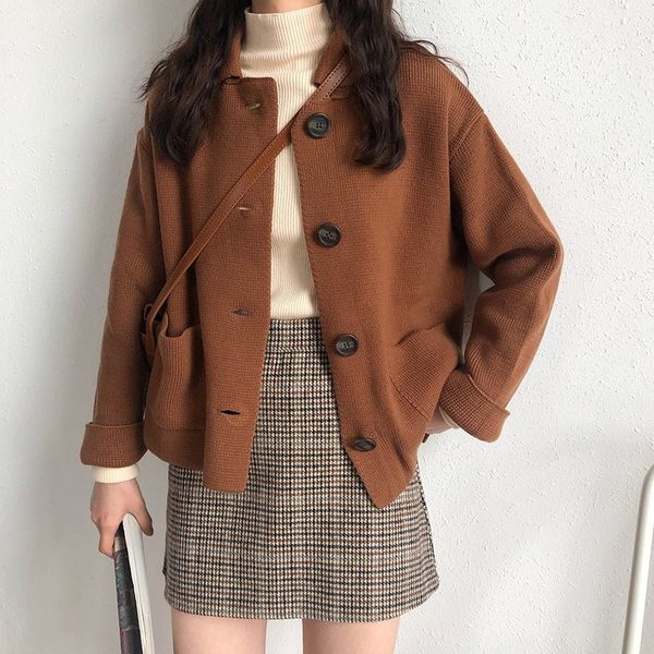 3 colors autumn korean style solid color turn down collar knittd cardigans womens sweaters womens (x201) 201029, White;black
3 colors autumn korean style solid color turn down collar knittd cardigans womens sweaters womens (x201) 201029, White;black