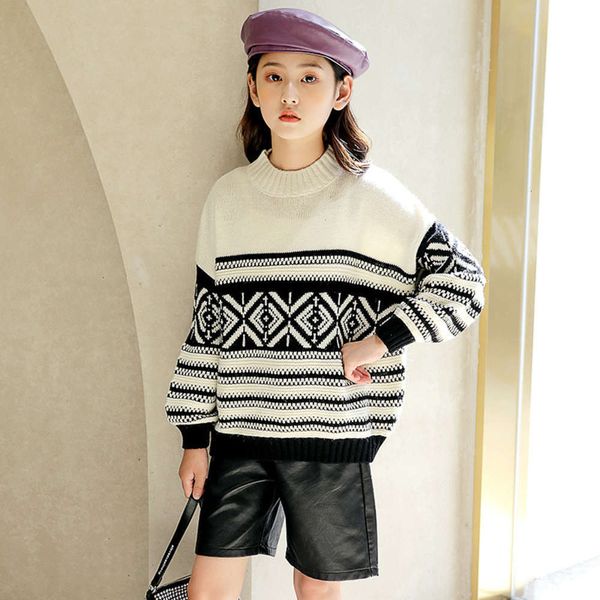 korean version girls' zhongda clothing autumn winter loose new 2020 children's striped sweater, Blue
korean version girls' zhongda clothing autumn winter loose new 2020 children's striped sweater, Blue